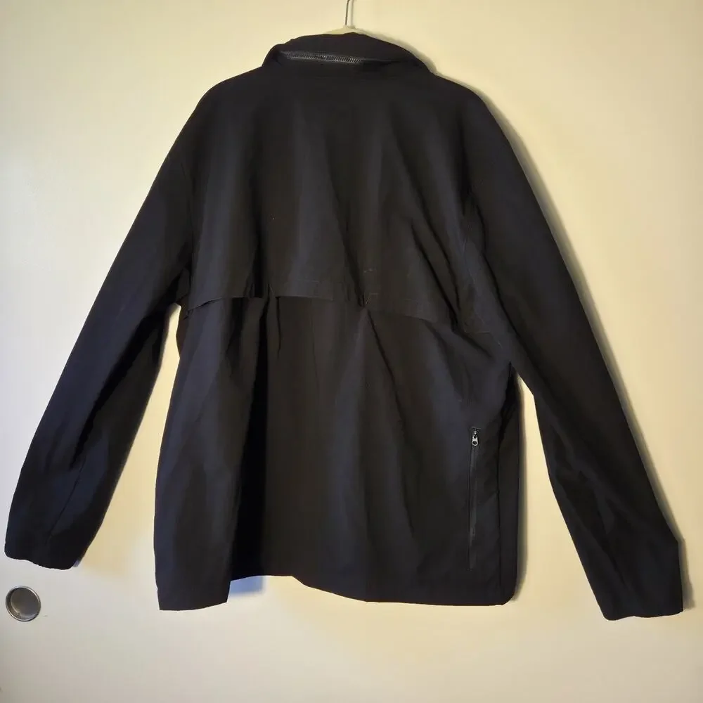 The North Face Men's XL Temescal Travel Jacket Black Packable Stow Pocket Hood